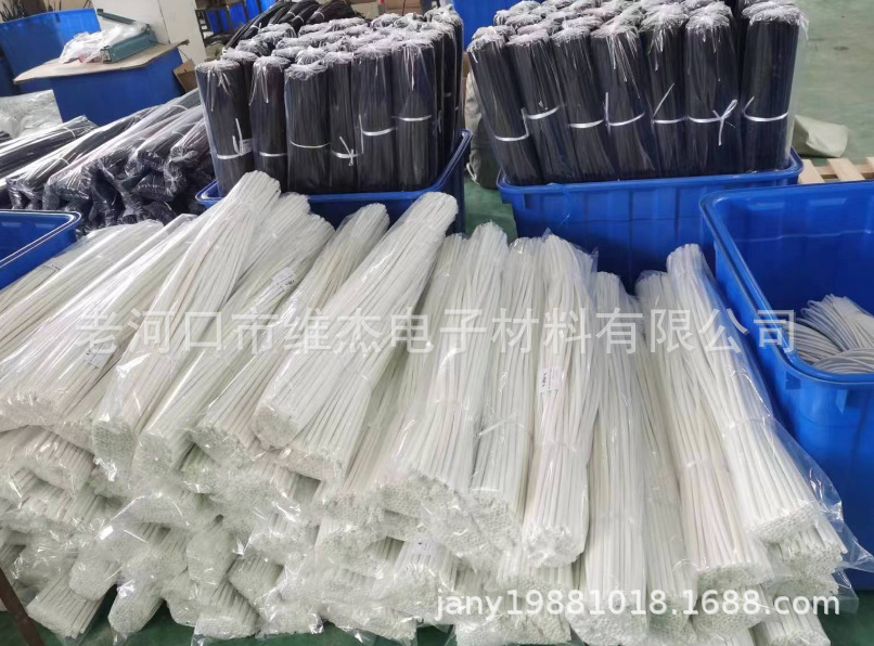 工厂低价出售自熄管黑色纤维管 白色玻纤管 白色矽套管