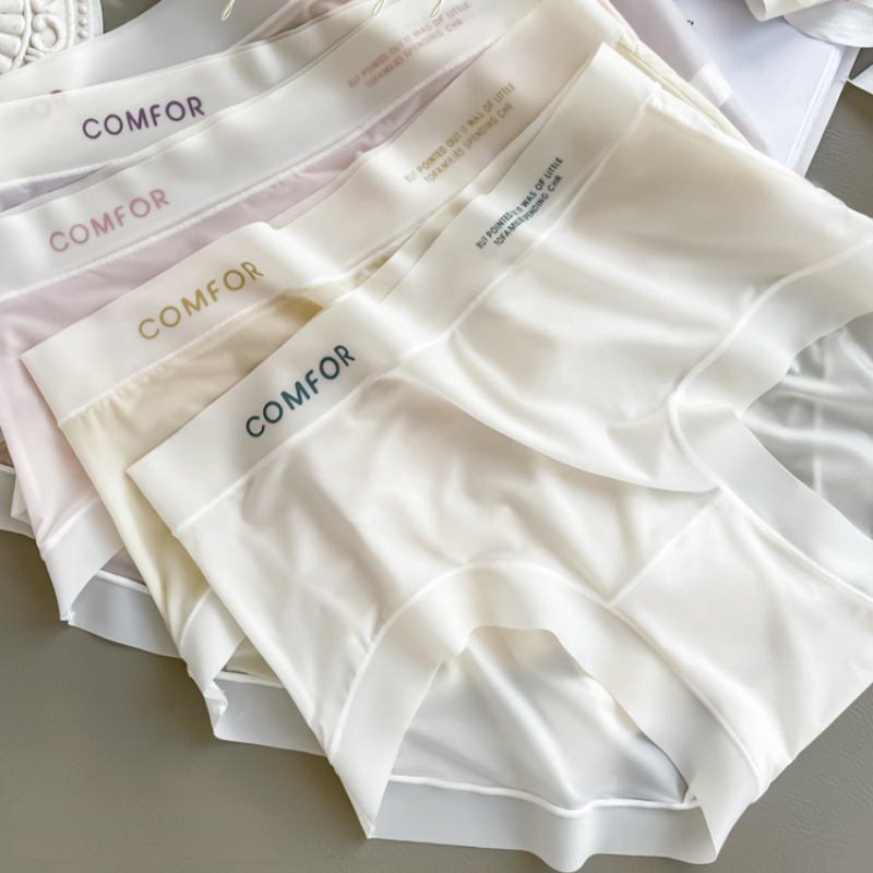 Pantalones interiores de seda de morera inferior seda de hielo antibacteriana máscara de secado rápido de verano pantalones de cintura transpirables se pueden usar externamente