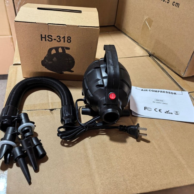 ハイパワー600wエアーベッドエアーポンプテントエアーヨガマット電動エアーポンプHS-318|undefined