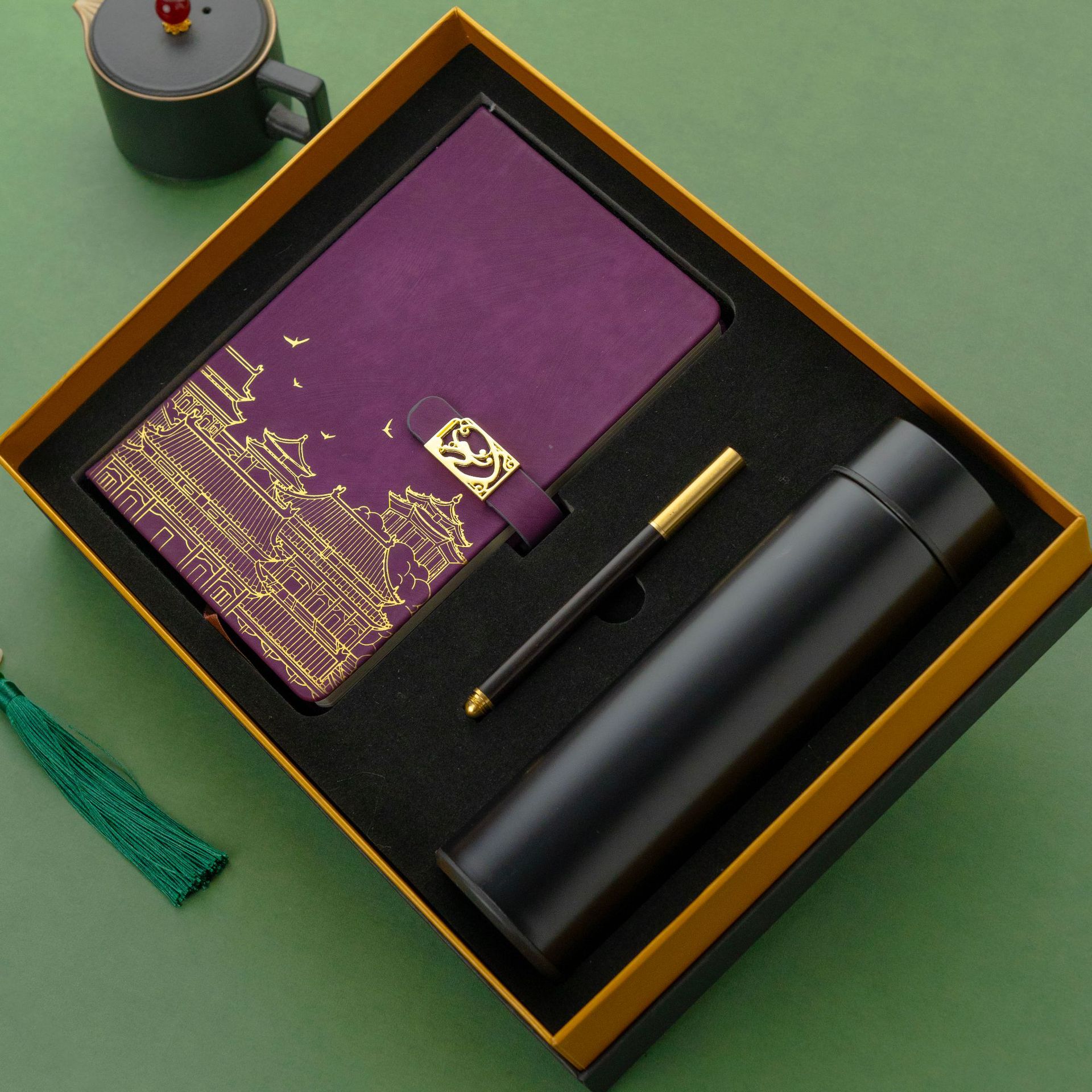 Guochao caja de regalo de notebook puede personalizar logotipo de impresión corporativa regalos de negocios para el personal del cliente