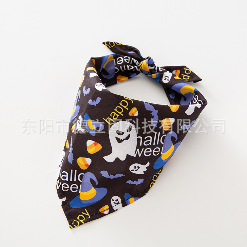 ペット用ハロウィンパンプキン三角スカーフ、ペット服、ペット用よだれかけ、犬用よだれかけ、猫用よだれかけ|undefined
