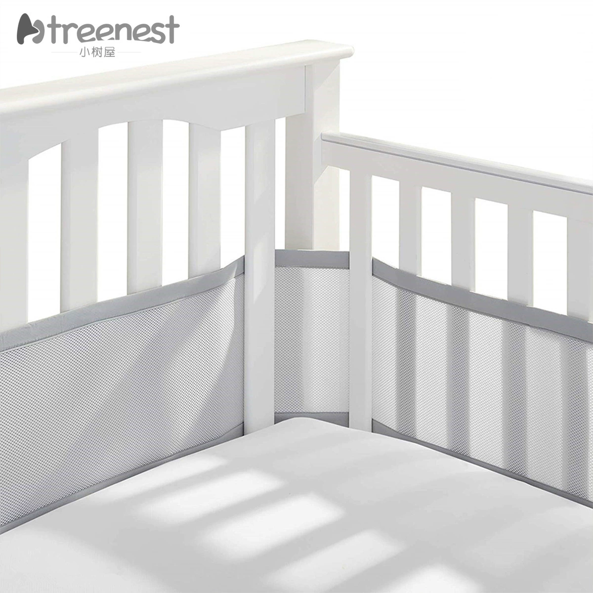 Amazon летняя новая дышащая, приятная для кожи детская кроватка, окружность сэндвич, ограждение от столкновений, постельное белье для матери и ребенка