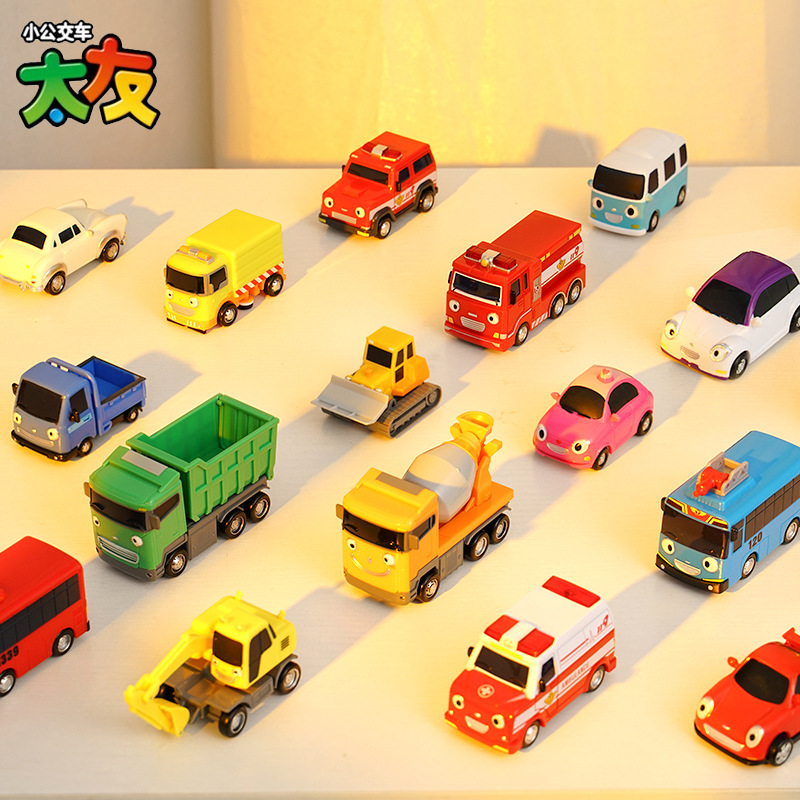 【迷你小车系列】 太友小汽车巴士迷你版儿童玩具套装汽车模型