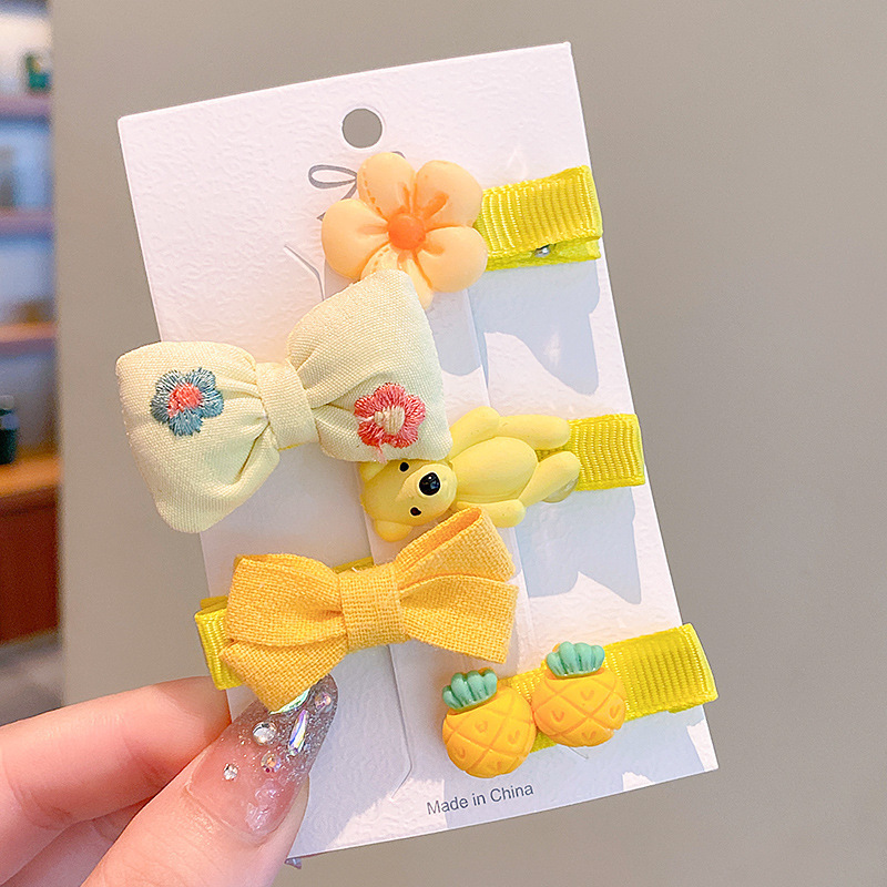 Juego de 5 piezas de lazo amarillo tierno