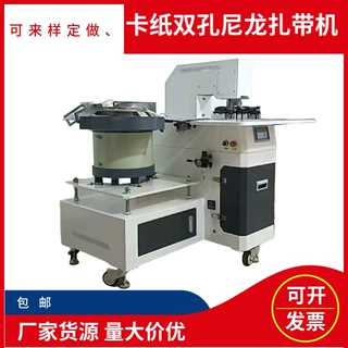 厂家货源全自动双孔尼龙扎带机挂件勺子刀具梳子五金工具扎带捆绑