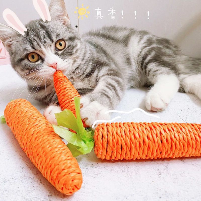 メーカー卸売猫のおもちゃ紙ロープ大根自己幸福と退屈救済アーティファクト歯ぎしり耐性咬傷耐性猫面白い用品猫面白いスティック|undefined
