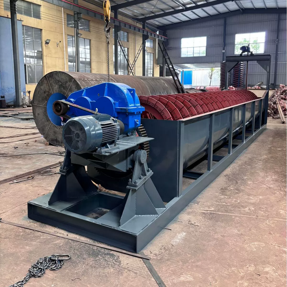 矿用螺旋分级机 双螺旋洗砂设备 搭配球磨机闭路循环粒度分选机