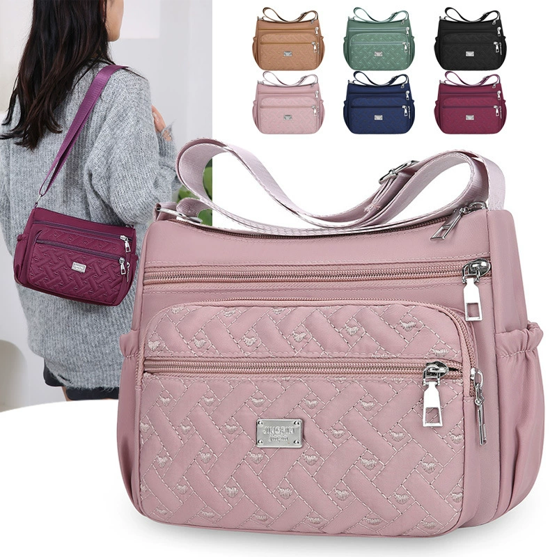 Модные женские сумки Модные сумки для шоппинга Новые женские сумки для плеча на плечо легкие антиполивные нейлоневые сумки