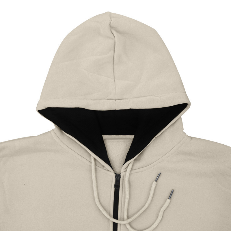 Men's Clothing Men's Solid Color Long Sleeved Trousers Hooded Sports Leisure Fleece Warm And Comfortable Suit Men_viptrois.com