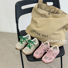 QQO童鞋 2024夏季新款儿童单网运动鞋韩版女童透气阿甘鞋男童跑鞋