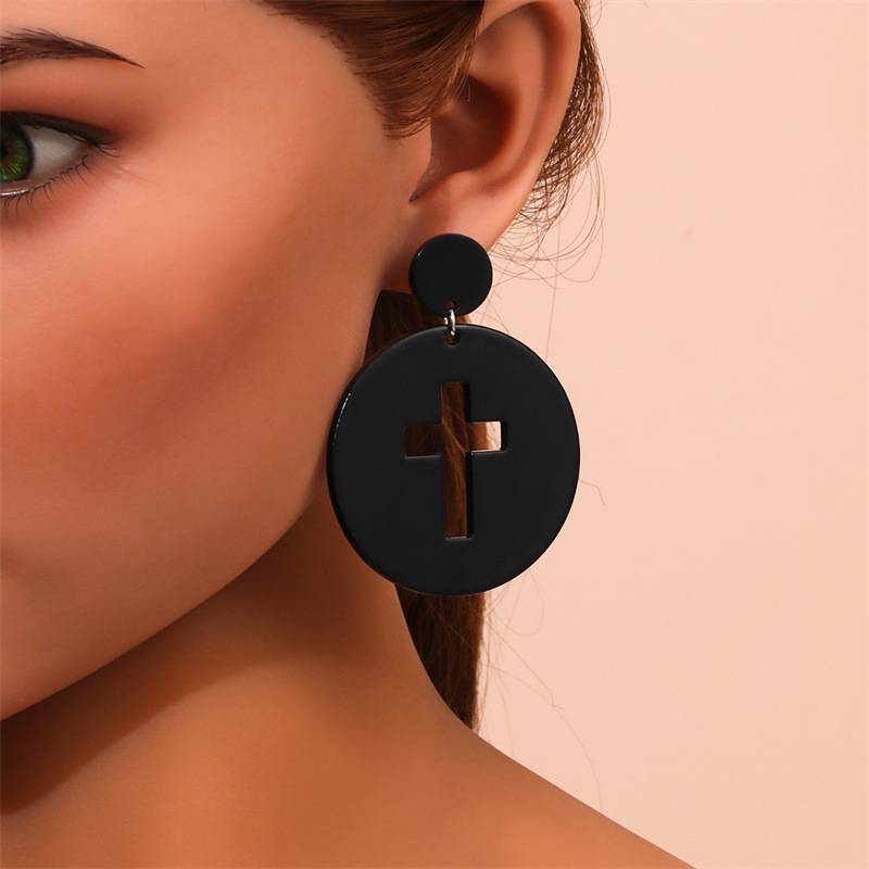 Fashion Cross Arylic Polishing Women's Ear Studs 1 Pair display picture 44