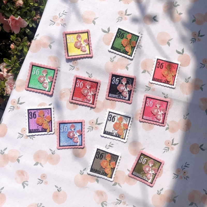 Наклейки с цветочной вышивкой, тканевые наклейки, вышивка зубной щетки, компьютерная вышивка, этикетки, аксессуары для одежды и головных уборов, наклейки-патчи, оптовая продажа