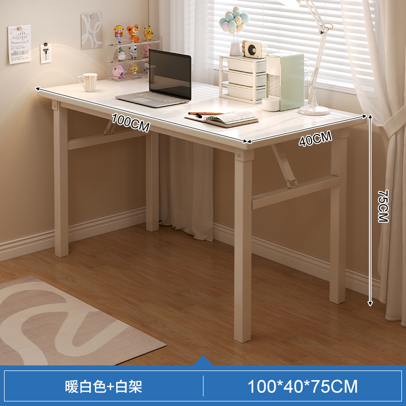 Mesa plegable, dormitorio de niñas, escritorio doméstico, escritorio de computadora simple, tabla rectangular, tabla larga, pequeño escritorio de trabajo image 17