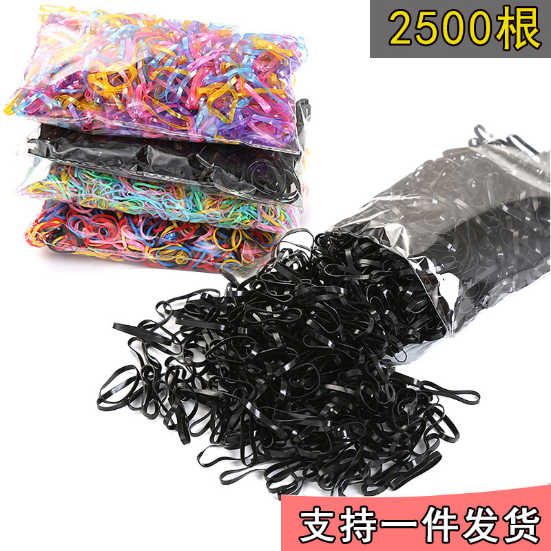 Bag of Colorfulful Disposable Rubber Bands for Adults and Kidsren to Tie Their Hair with Strong Pull and Continuous Thickeneded Kidsren's Hair Ties and Headwear