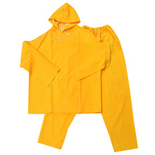 男女雨披加厚 pvc贴布革户外成人雨衣套装 透气分体劳保雨衣套装