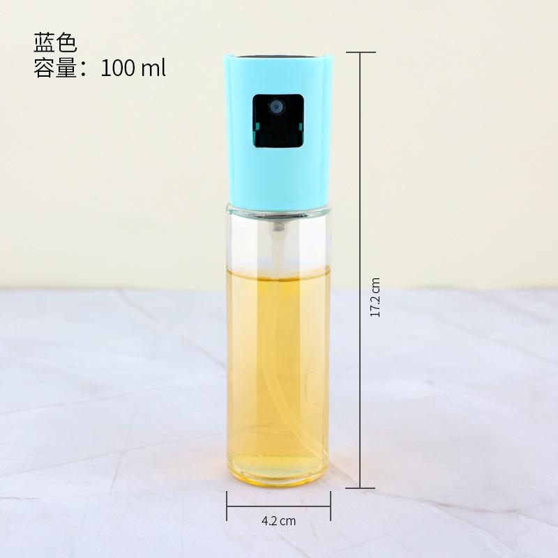 批发新款马卡龙喷油瓶喷雾玻璃按压不挂油家用厨房玻璃烧烤调料瓶|undefined
