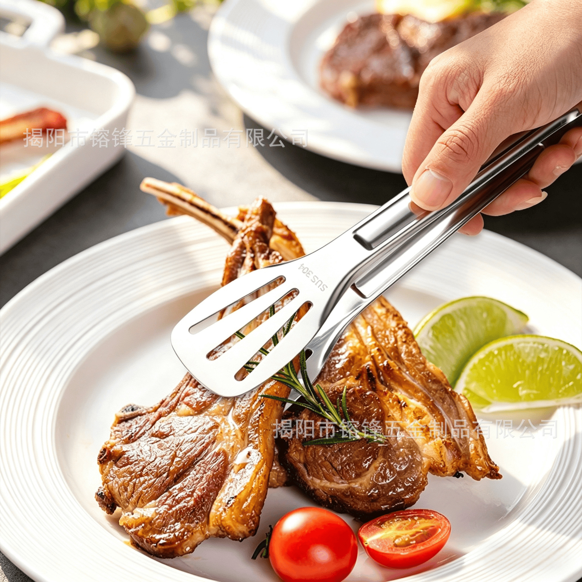 Pinzas para Alimentos de Acero Inoxidable 316 al por Mayor, Pinzas para Buffet de Hotel, Pinzas para Carne y Pan, Pinzas Multifuncionales para Barbacoa