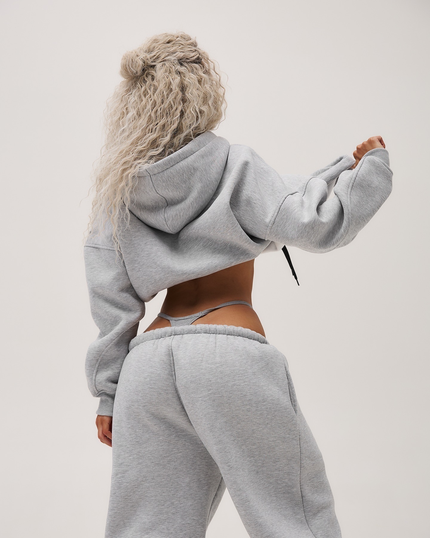 2025 Fall/Winter New European And American Solid Color Long Sleeve Hooded Sweatshirt Women's Fashion Casual Pants Sports_ecoleips.com