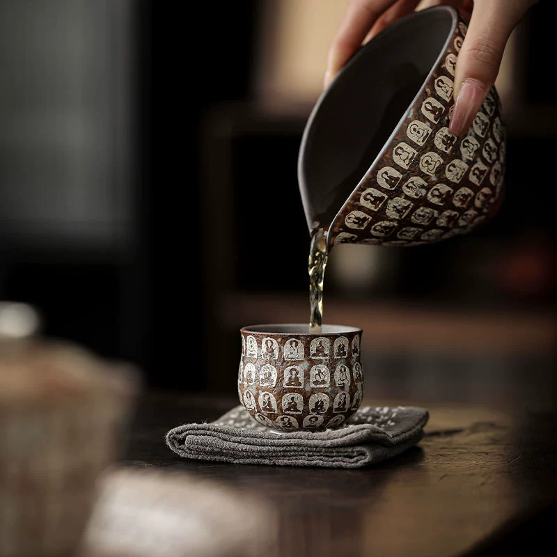 几欢 Китайский чайный набор Zen cup Ten Thousand Buddha серебряная мастер cup керамическая чашка для чая персональная чашка чайная чашка одиночная ретро