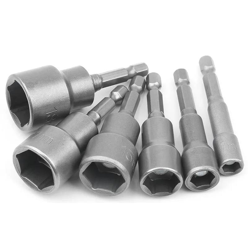 Manga de lote de aire genuina hexagonal interior 8mm tornillo eléctrico magnético broca de aire hexagonal cabeza de manguito de taladro eléctrico manual