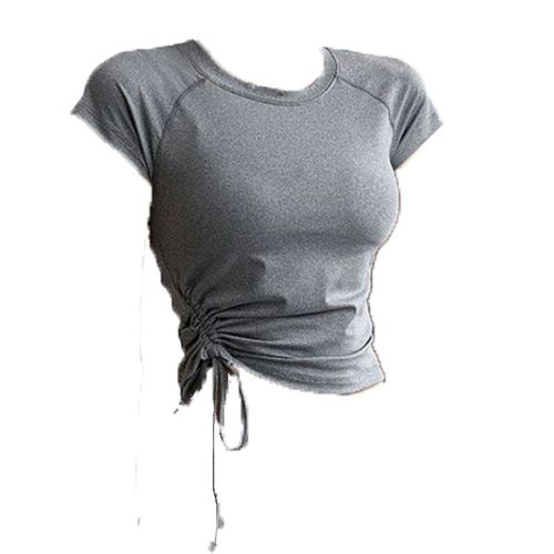 Short-sleeve exercise top women's summer new running Pilates training and yoga clothes T-shirt breathable quick-dry sports shirt