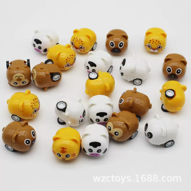 Q版卡通回力车耐摔惯性幼儿童学生奖品4550MM扭蛋球装玩具益智