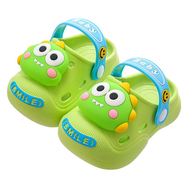 Детская обувь из крокодиловой кожи, летние домашние нескользящие детские сандалии с героями мультфильмов для мальчиков среднего и большого размера, пляжные сандалии