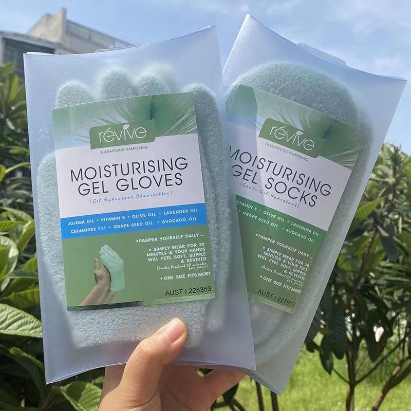 Tarjeta de PVC en caja gel de aceite esencial máscara de mano máscara de pie calcetines traje de cuidado corporal pantalla táctil Mano Cubierta de pie