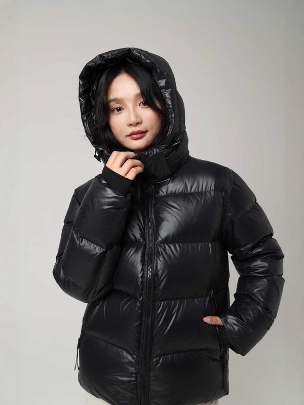 2025年新款90国标白鸭绒五格羽绒服女男短款冬季黑色加厚情侣外套|undefined