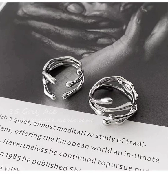1869+1870 irregular line ring combination set