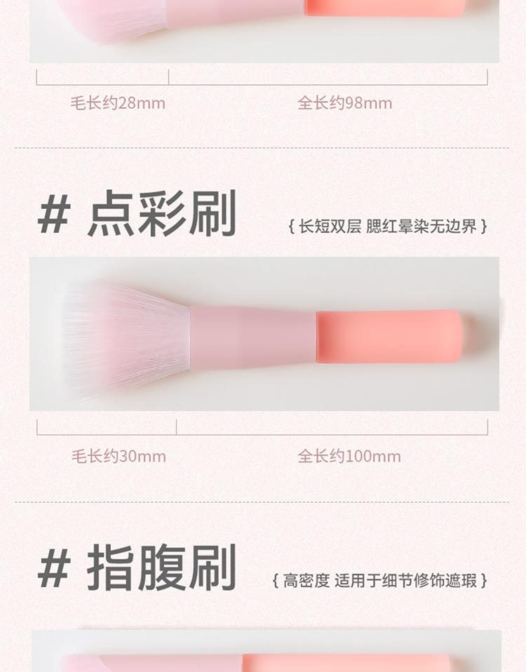Cangzhou Soft Bristle 10 pieces, Half Pond Jelly mini Mini makeup brush set, dot color brush, Blush powder brush, Blade brush undefined