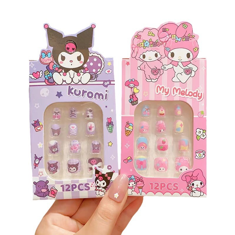 Adorable Sanrio pegatinas de uñas para niños con uñas exquisitas Kolomi Melaty pegatinas de uñas parches de uñas image 6