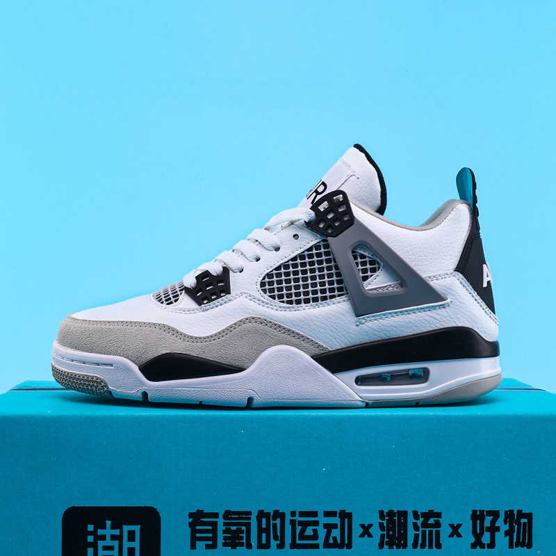 aj4 basketball shoes in college blue and white, cement, Thunder, Lightning, Nike official, aj3 men's and women's couple sports casual shoes aj4 basketball shoes in college blue and white, cement, Thunder, Lightning, Nike official, aj3 men's and women's couple sports casual shoes