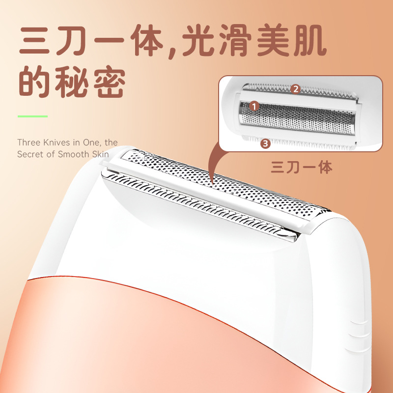 Afeitadora Kemei para mujer KM-3213, dispositivo de depilación recargable, dispositivo de depilación eléctrico portátil resistente al agua para todo el cuerpo image 4