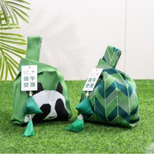 针织端午粽子熊猫礼品袋托特手提包实用礼物网红轻便学生手拎休闲
