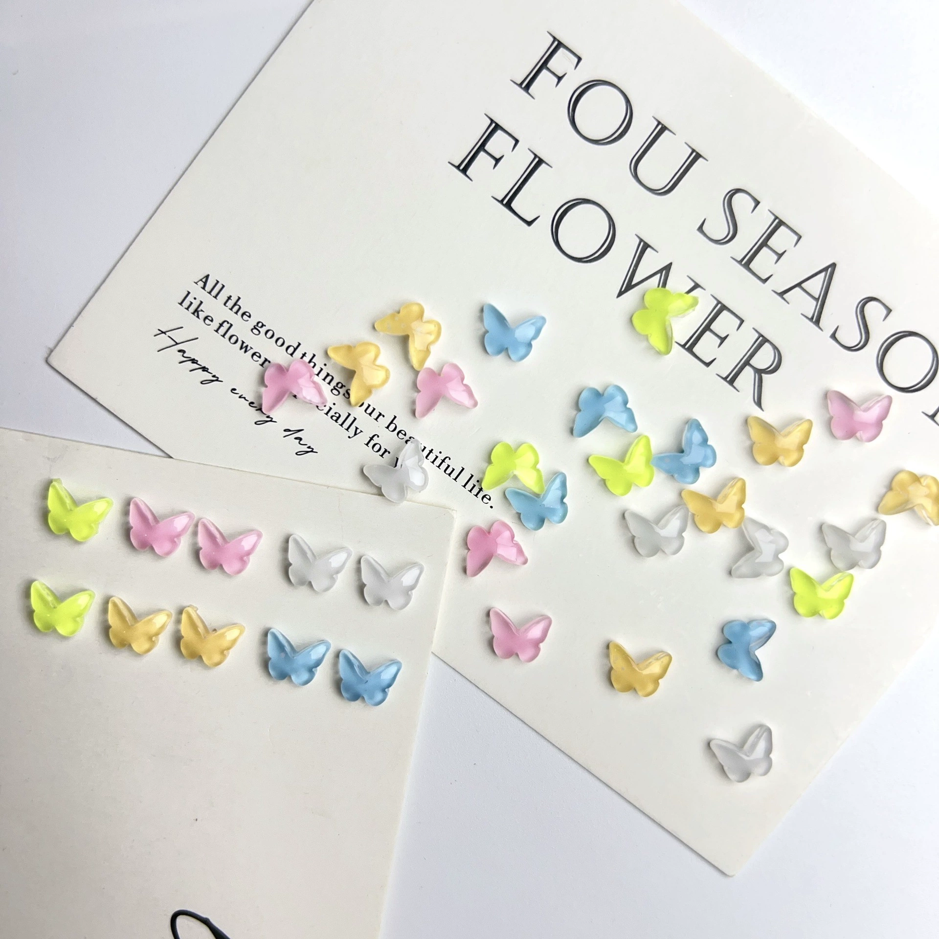 Ювелирные изделия с бриллиантами для дизайна ногтей, оптовая продажа, мокко, разноцветная бабочка, макарон, крем, лед, прозрачное стекло, плоское дно, бриллиант специальной формы