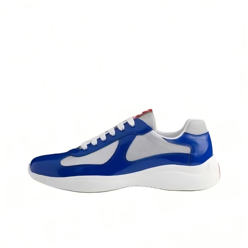 Foreign Trade Cross-Border Prada/Prada Men's America's Cup Patent Leather and Fabric Sneakers