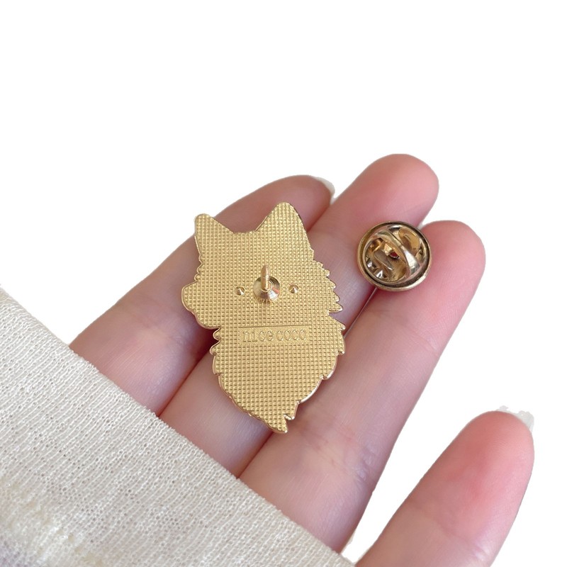 卡通小鹿胸针 可爱狼狗宠物金属徽章ins潮衣服背包装饰品扣针配饰|undefined
