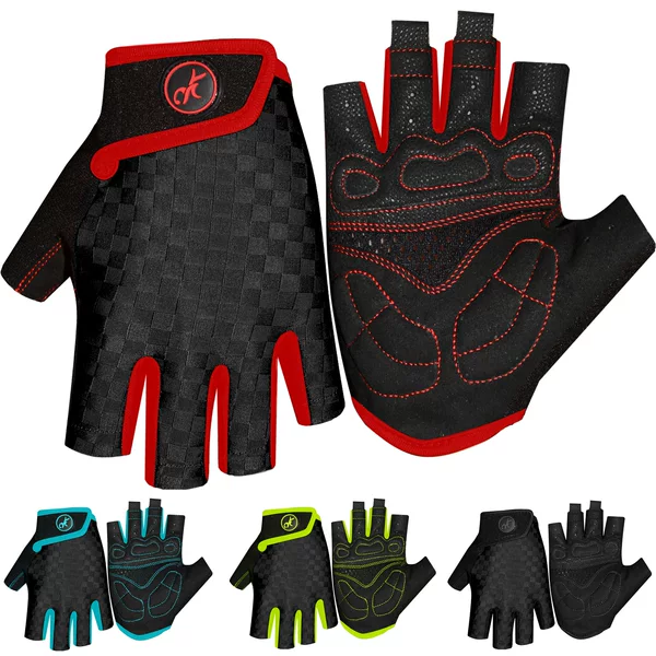Nylon fabric new self-propelled motorcycle Cycling men and women riding fitness outdoor sports half short finger gloves factory spot