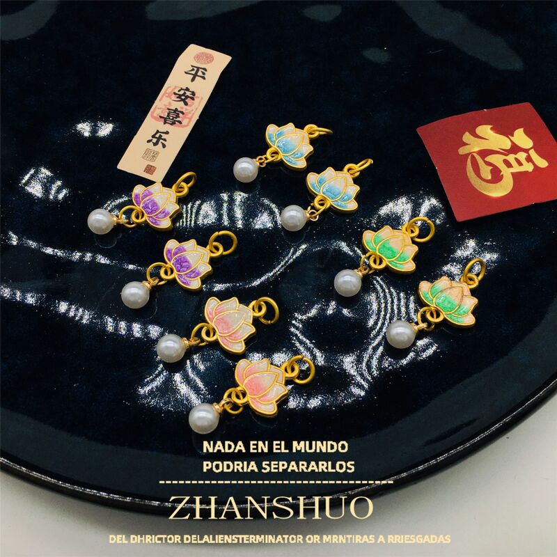 Ancient Gold Lotus Pendant Accessories Zinc Alloy DIY Jewelry Bracelet Pendant High Color Retention Pendant