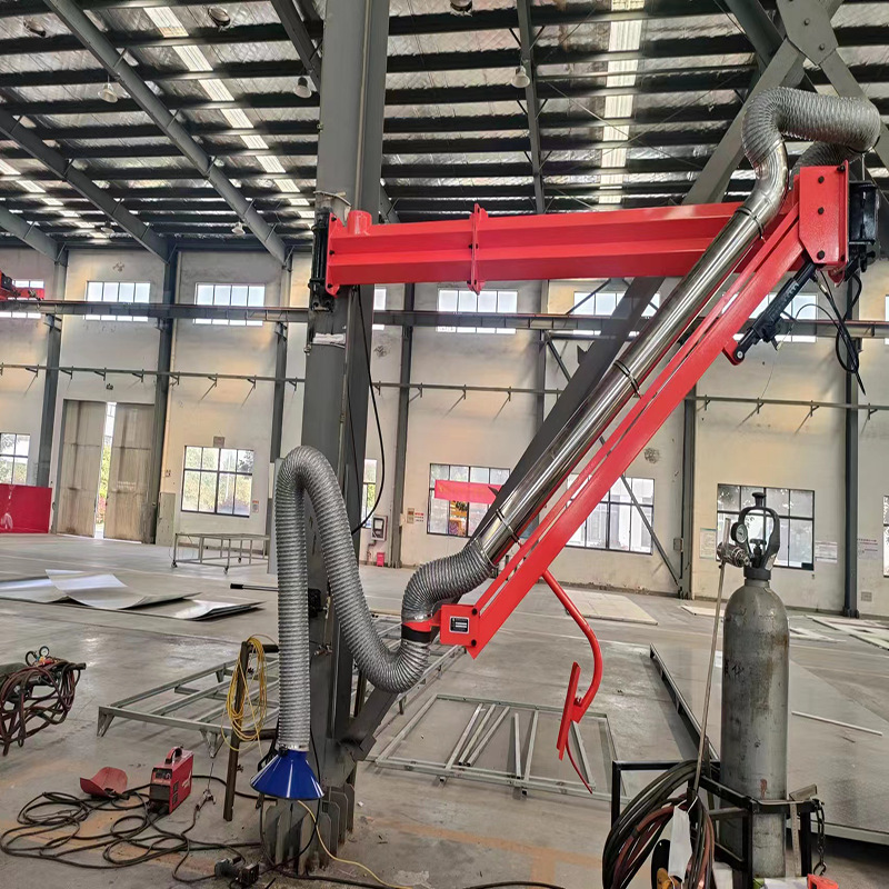 焊烟净化吸尘臂智能机械焊接设备XCB-500B型吸尘净化车间效果图