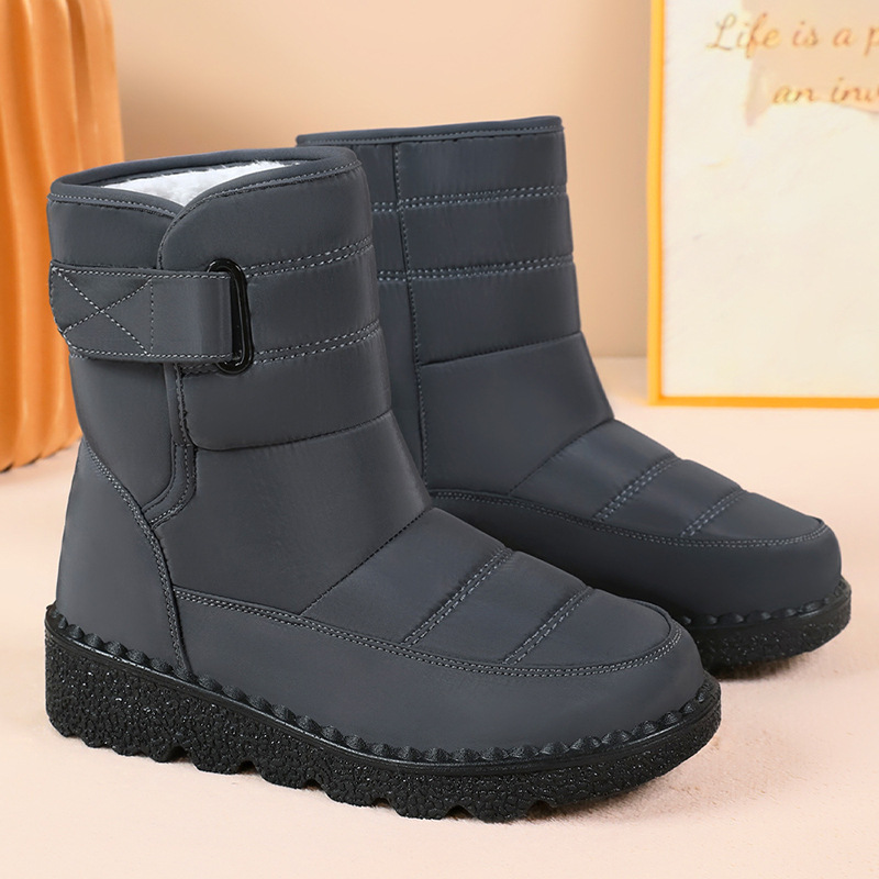 Botas de algodón invierno nuevo estilo más terciopelo grueso zapatos de algodón de caña alta viajes al aire libre botas de nieve comercio exterior botas de mujer de gran tamaño
