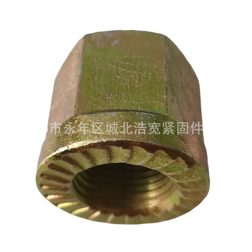梯形扣螺母梯型加厚法兰螺母异型母高强度开槽T牙圆毛坯螺帽