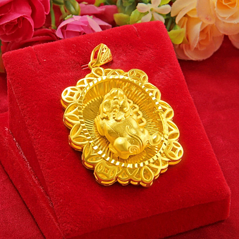 Мужское и женское ожерелье с подвеской Little Red Book Pixiu, позолоченное мужское и женское ожерелье в этническом стиле с подвеской Pixiu, цепочка на ключицу, производитель, оптовая продажа