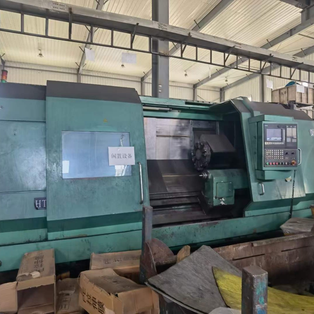 转让二手沈阳HTC40150N数控斜身车回转直径700液压中心架