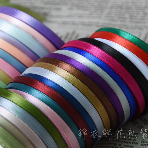 2m 0.6 inch ribbon satin tape colorful DIY handmade satin ribbon wedding gift flower packaging material bouquet tying