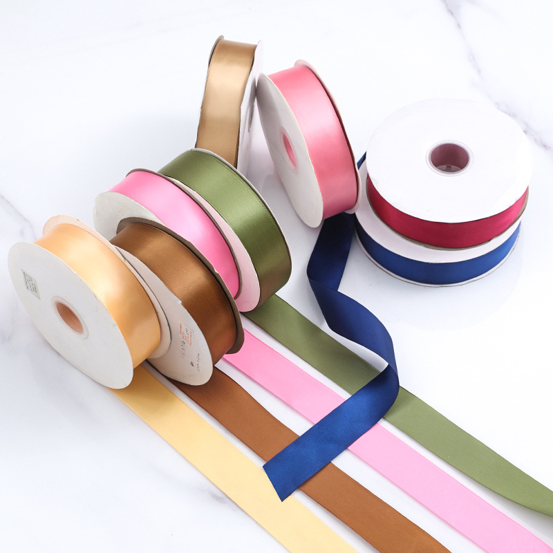 4cm ribbon color ribbon tied cake gift box bow satin flower rose width polyester belt diy ornament material