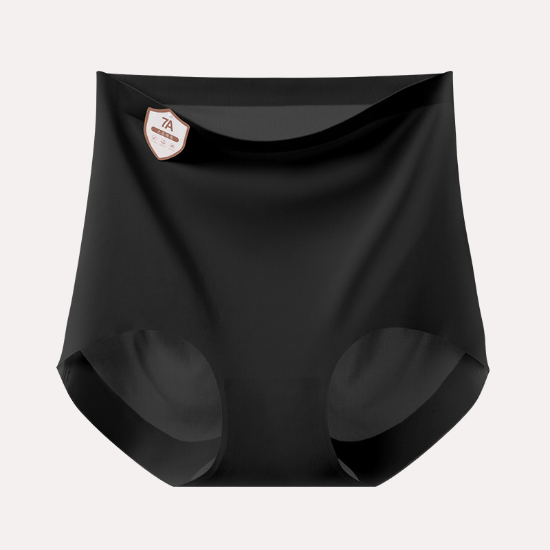 Ropa interior sin costuras, cintura alta para mujer, abdomen, nueva piel de leche, seda de hielo, pantalones cortos de cadera delgados de verano, refrescantes