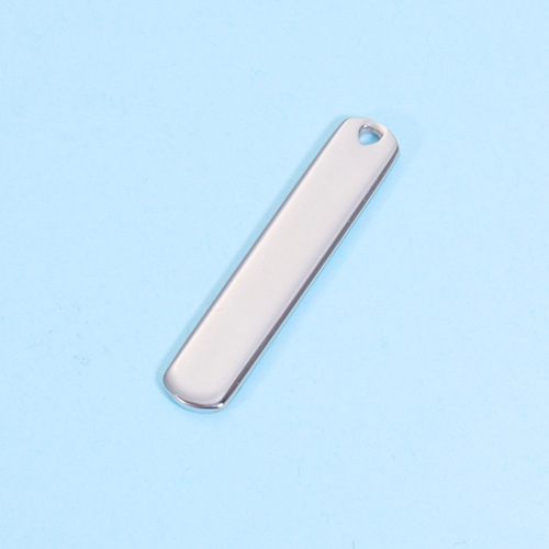 Foreign trade hot-selling mirror stainless steel long three-dimensional rod jewelry accessories diy laser engraving pendant