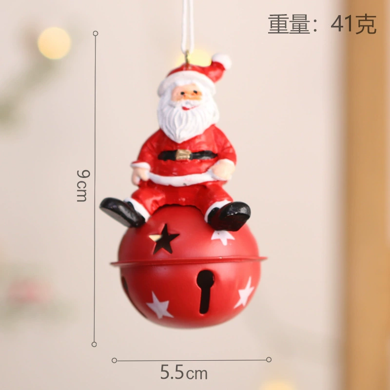 Hanging bell ornament, Christmas pendant, 15 cm, bell/snowman/elk designs